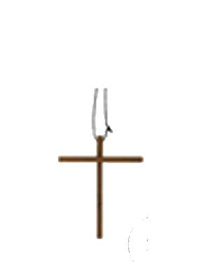 houten kruis met hanger voor communicant 